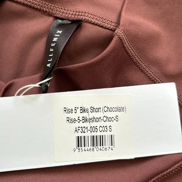 All Fenix NWT Stella Sports Bra & Rise 5” Bike Shorts Chocolate S - Picture 7 of 10
